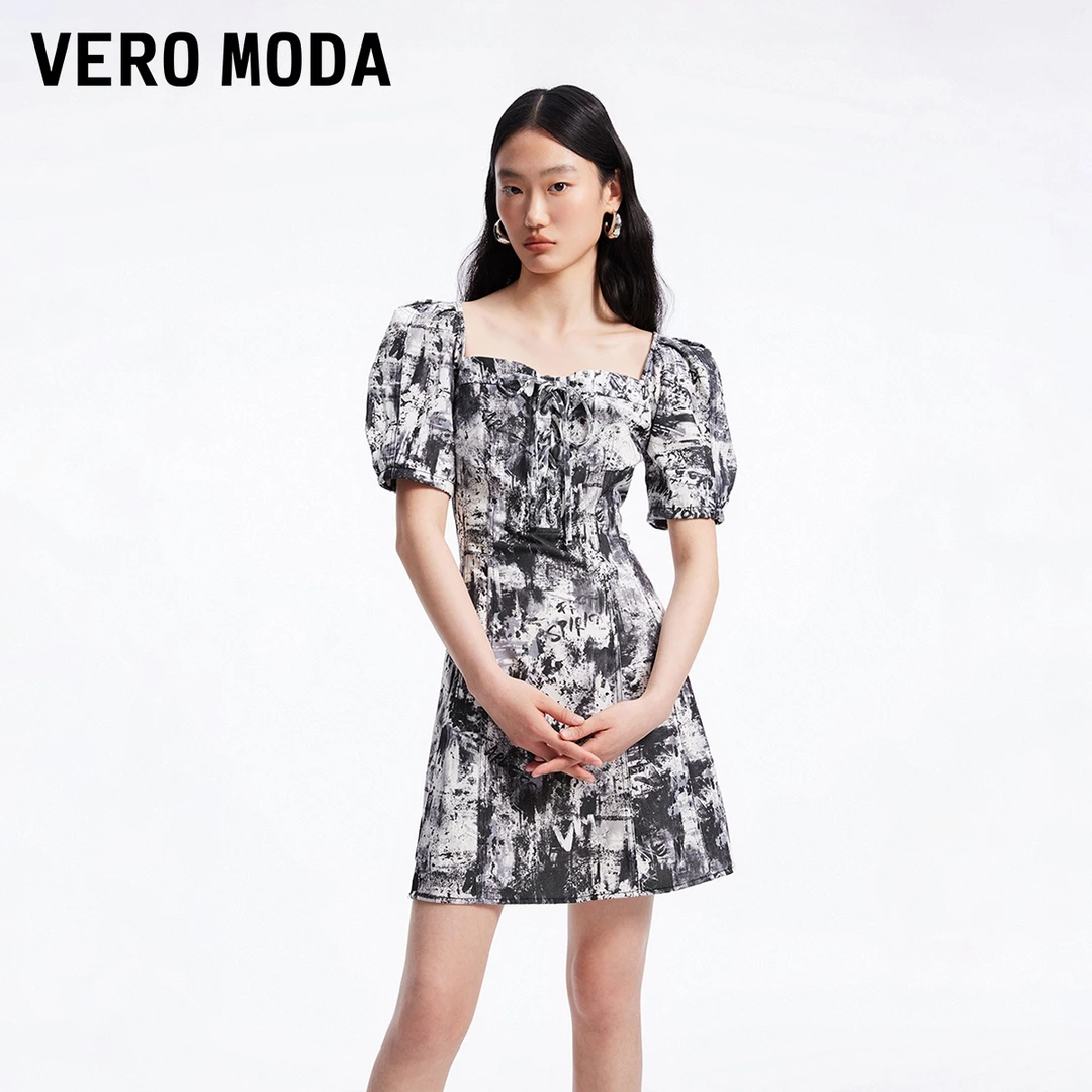【陈大可专属】Vero Moda高能感连衣裙女涂鸦装连衣裙32427B004