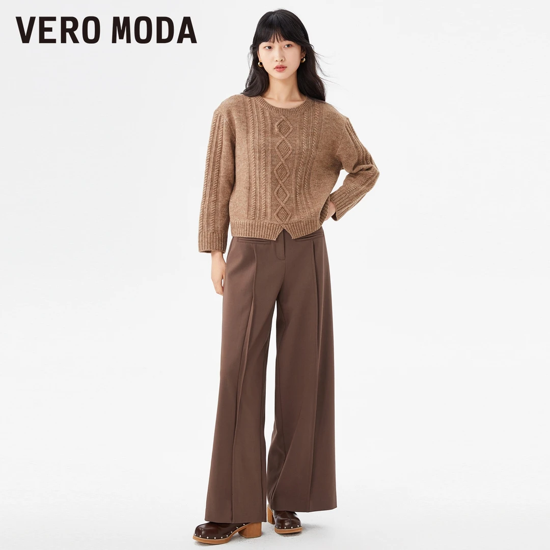 【粉丝专属】Vero Moda针织衫女宽松长袖通勤套头气质毛衣323113044