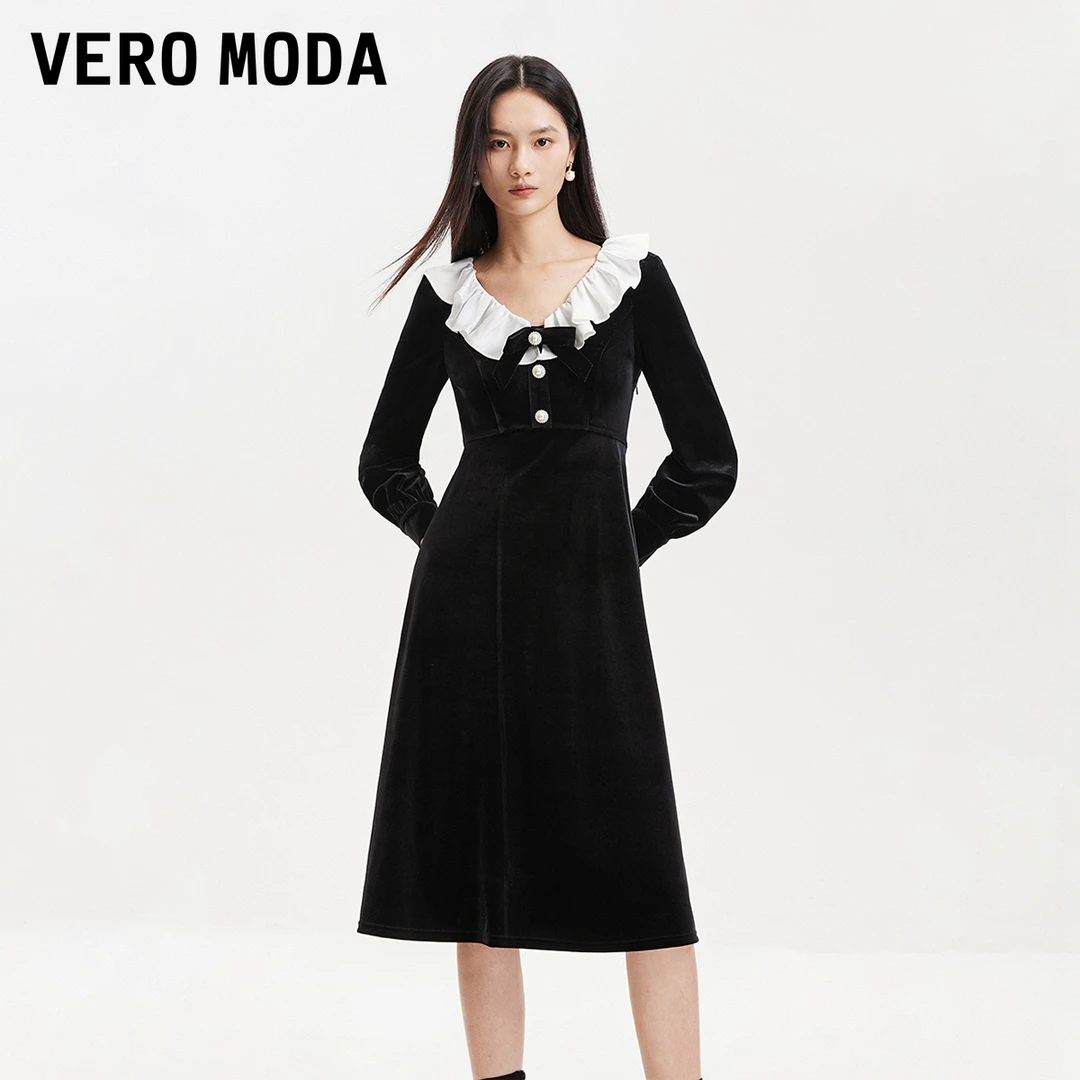 【粉丝专享】Vero Moda连衣裙仿珍珠纽扣装饰32517D006