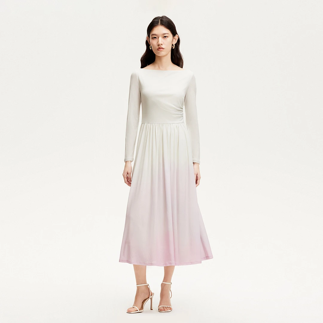 【粉丝专享】Vero Moda连衣裙一字领收腰325161012