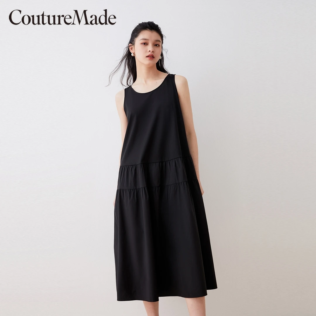 【大叔专属】Couture Mad连衣裙圆领无袖摆简约百搭气质32417A027