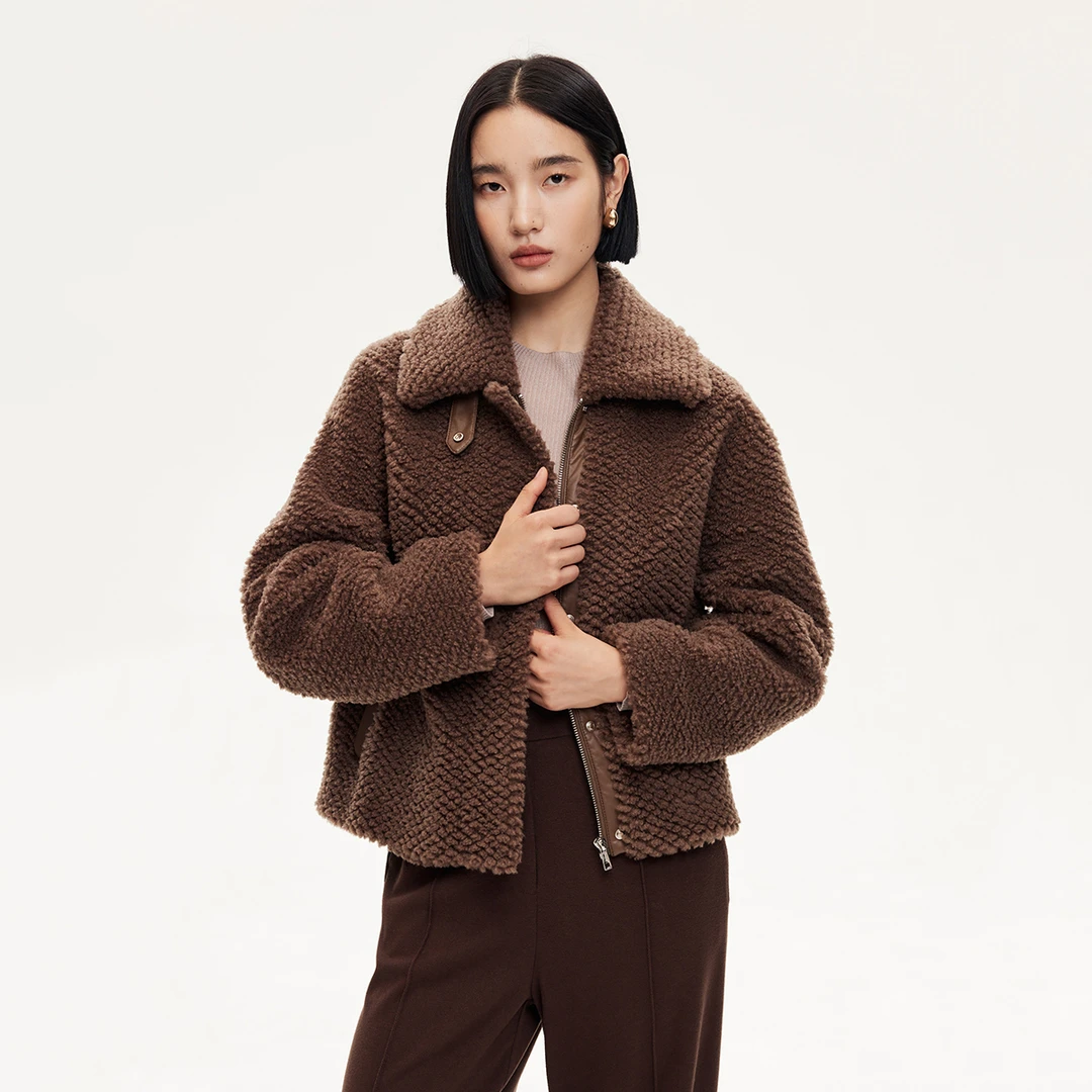 【芋总专属】Vero Moda翻领摇粒绒宽松外套美拉德324348008