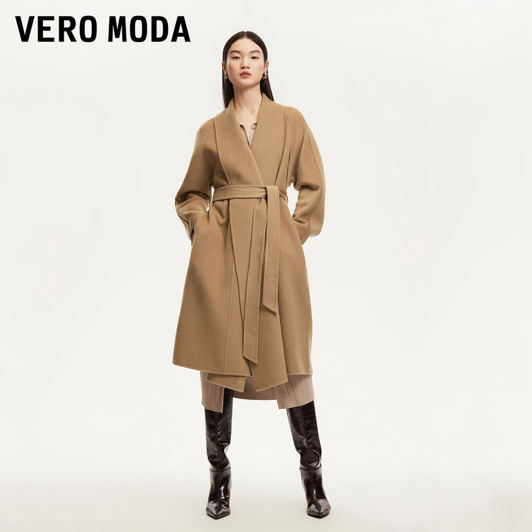 【粉丝专属】Vero Moda毛呢大衣【馥郁红调】纯羊毛大翻领324327035