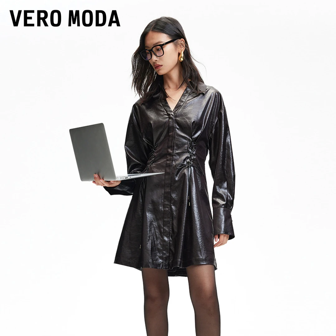 【达人专属】Vero Moda连衣裙女光泽感面料连衣裙美拉德32517D001