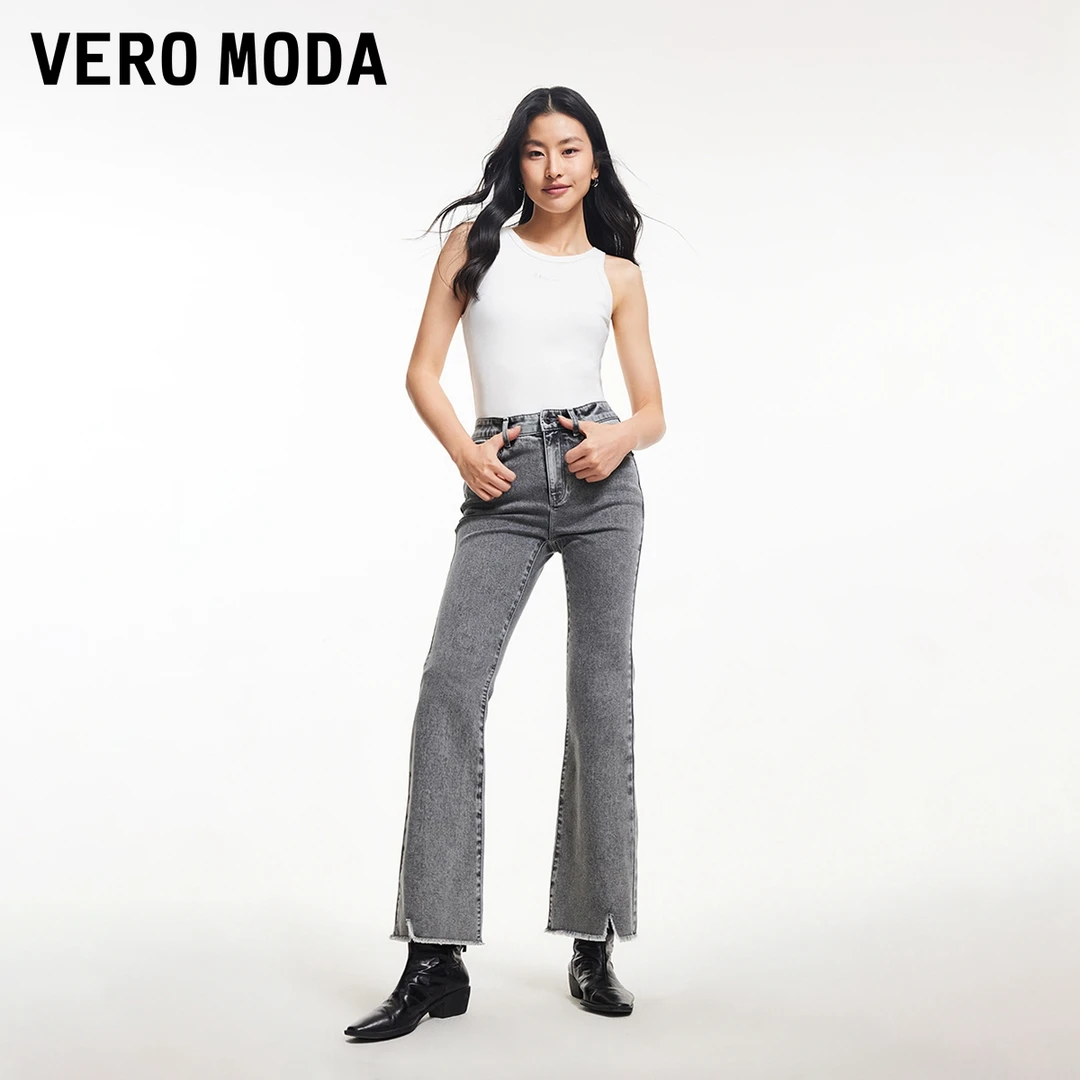 1200【金拐子专属】Vero Moda牛仔裤士九分微喇裤324249012