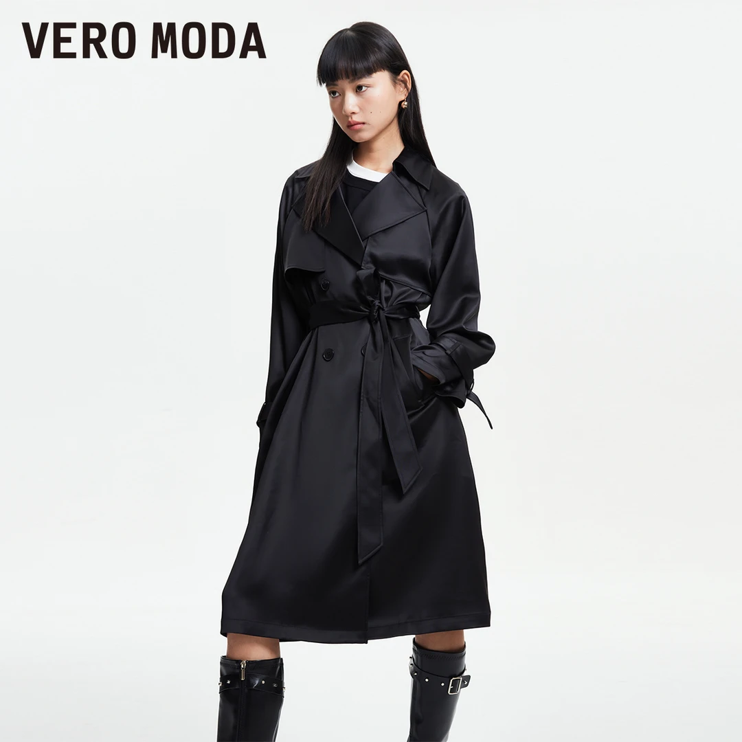1109【金拐子专属】Vero Moda风衣双排扣系带外套324121004