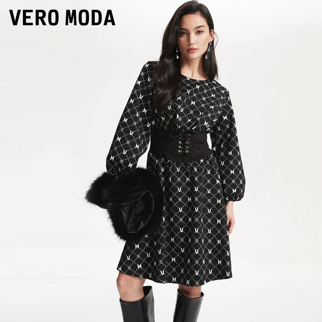 【粉丝专享】Vero Moda连衣裙优雅通勤腰部松紧绑带324161020