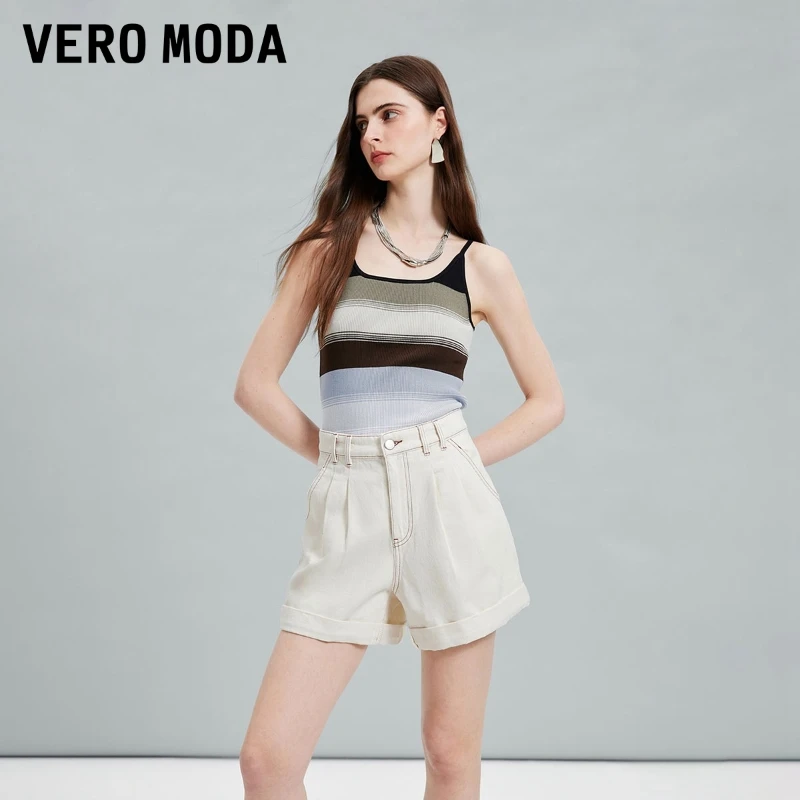 【平子专属】Vero Moda牛仔短裤高腰纯色休闲324243006