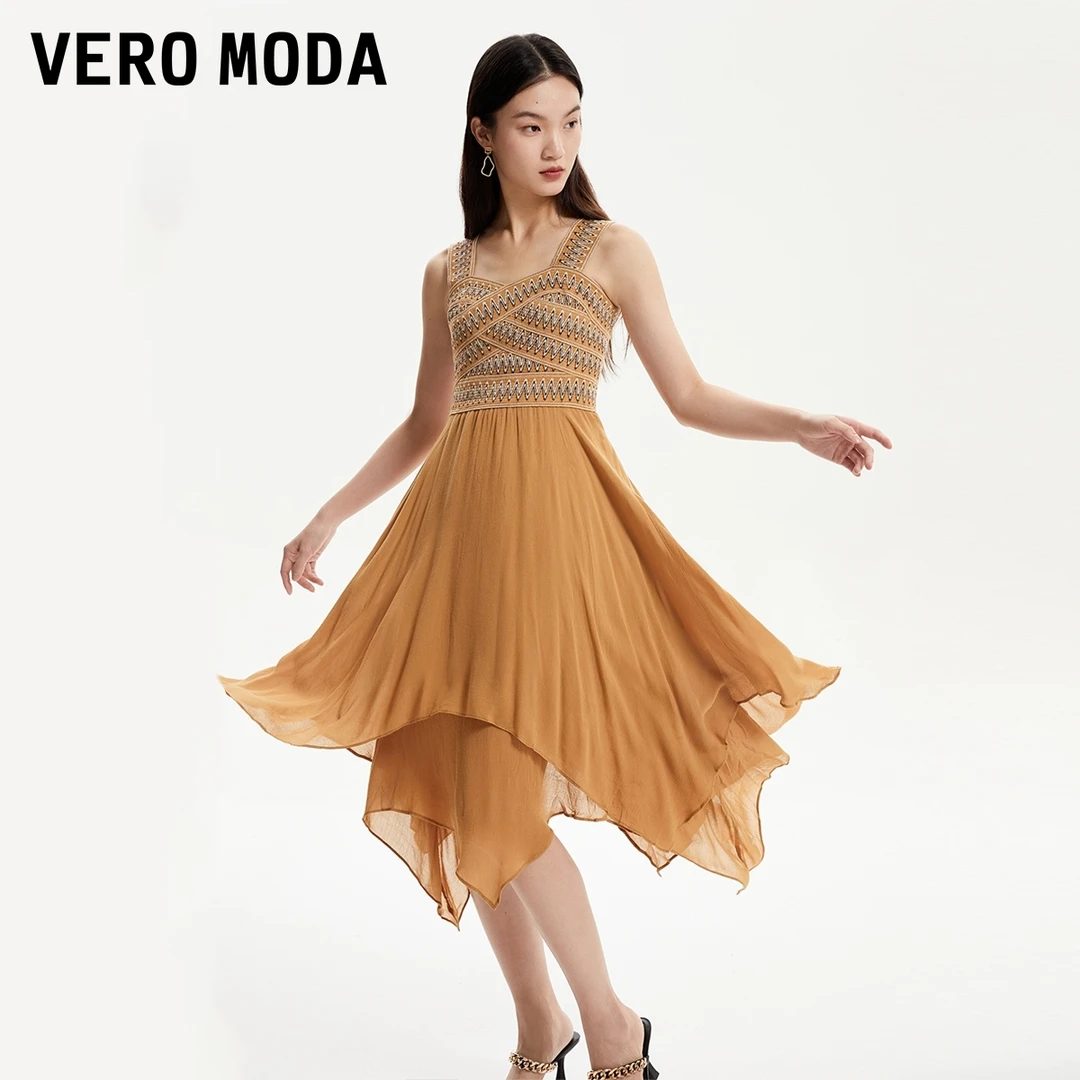 【达人专属】Vero Moda连衣裙吊带高腰装时尚气质优雅32427A010