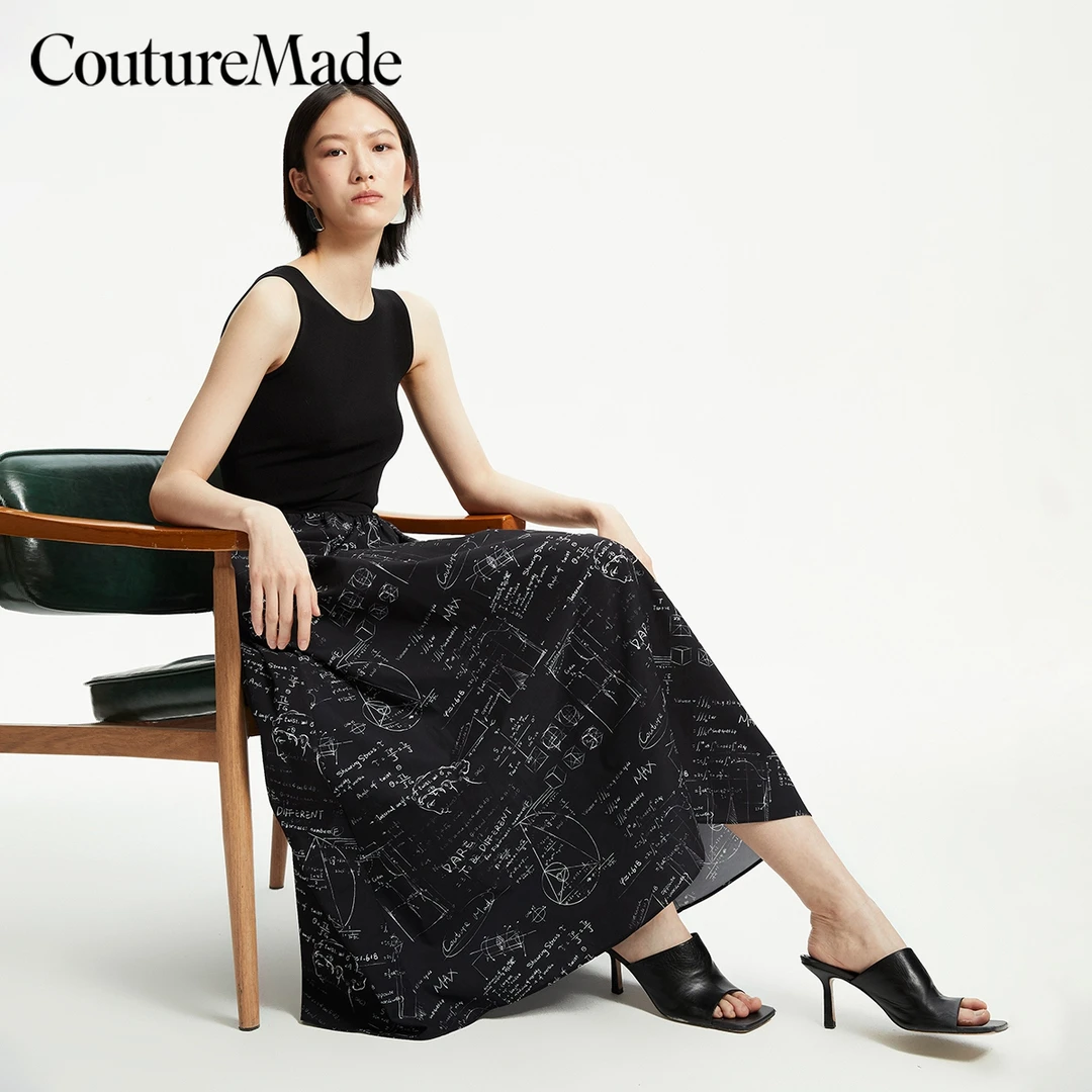 【艾钱钱专属】Couture Made针织连衣裙士无袖小黑长裙324246003