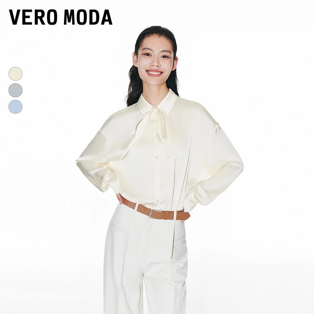 1234【金拐子专属】Vero Moda衬衫女可拆卸光泽感面料时尚324305012