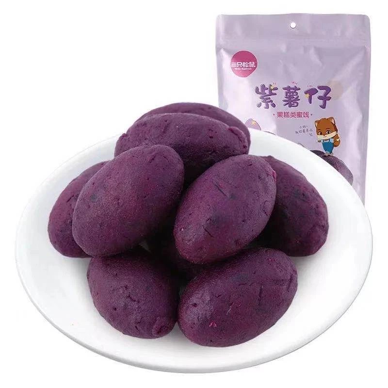 三只松鼠紫薯仔10袋休闲零食J小吃地瓜干1袋红薯番薯精选新鲜紫薯