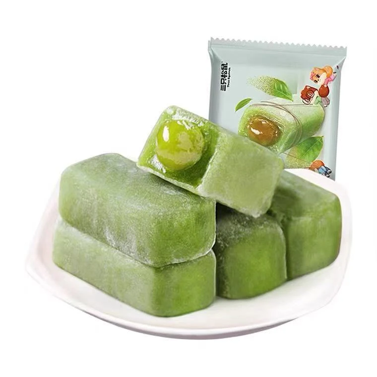 三只松鼠和风麻薯10袋爆浆J休闲方便零食糕点心抹茶味1袋开袋即食