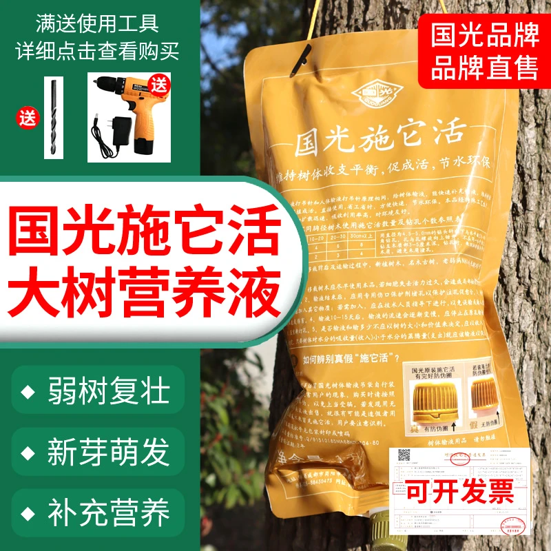 国光施它活大树营养液吊针液果树激活液树木移栽生根液植物输液袋