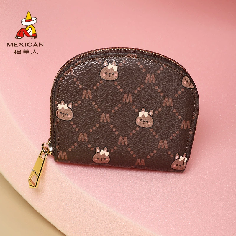 稻草人稻草人女士卡包小巧卡通零钱包可爱2025精致证件包多卡位