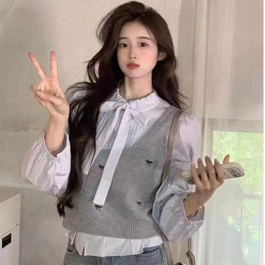 青货春装新款两件套装时尚早秋气质长袖百搭小众韩版减龄百褶春秋