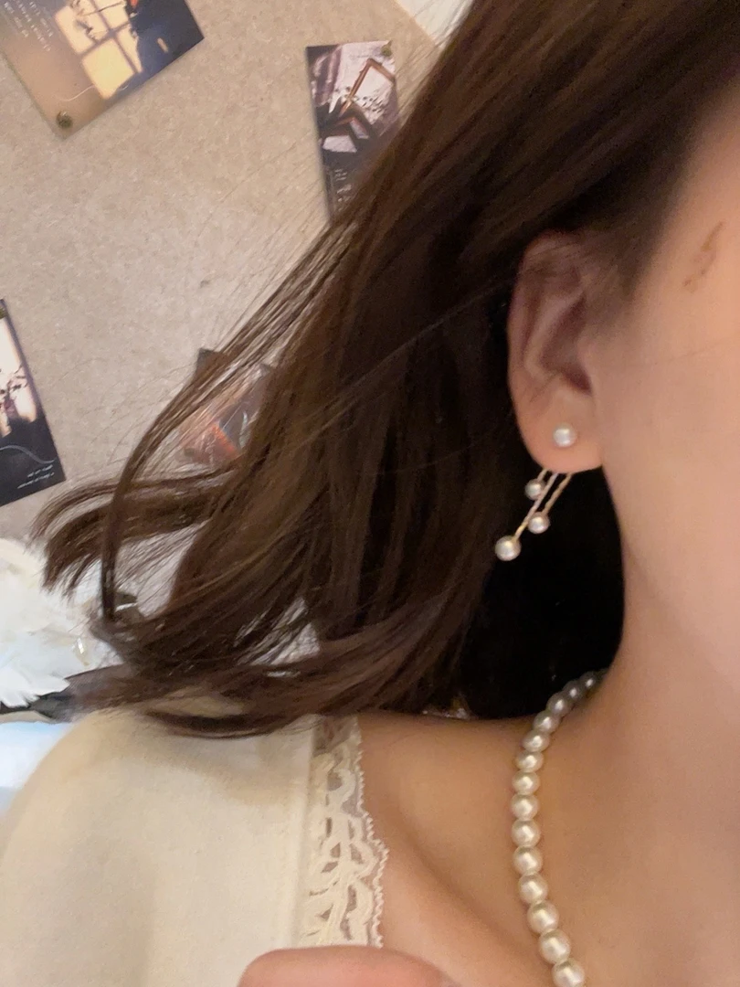 钛钢树脂耳饰 老赵服饰 气质款流苏珠珠耳坠 21AU2832