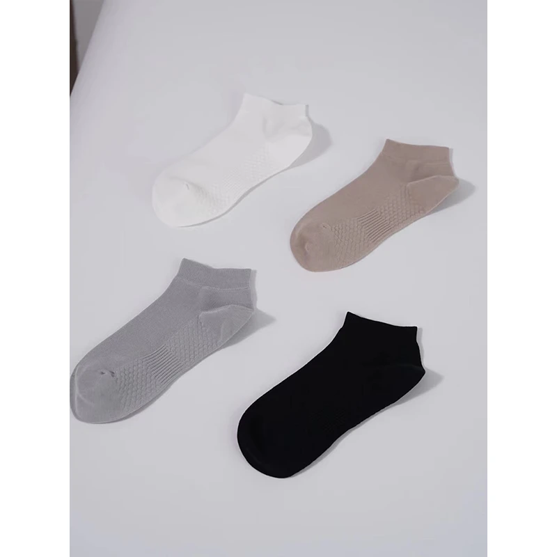 2024夏季新款薄款抑菌防臭吸汗透气低帮浅口男士短袜 一组4双