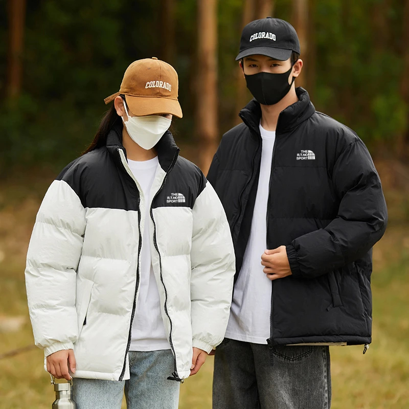 睿途北面经典款棉服男女情侣加厚潮牌宽松保暖冬季棉服立领棉衣
