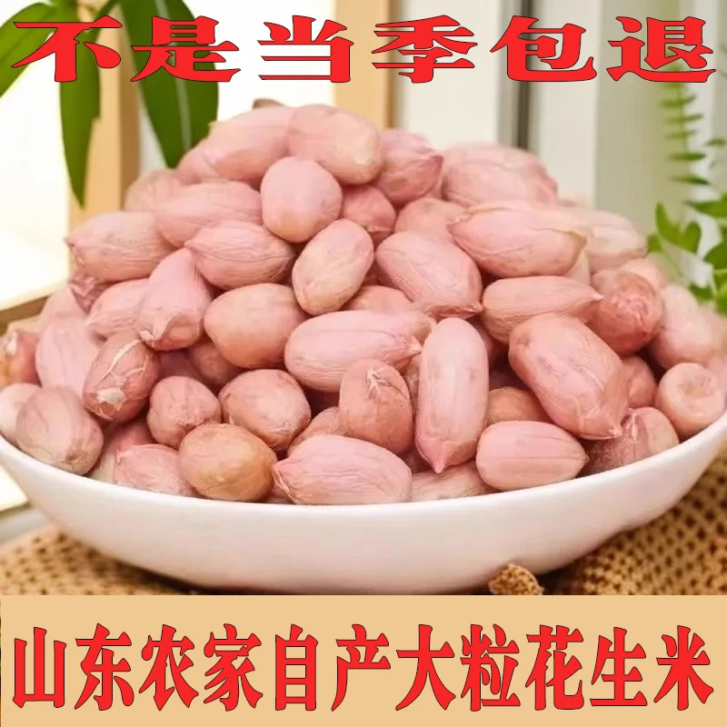 【首单立减｝山东农家花生米当季手工剥新花生米新大粒花生米壳散装