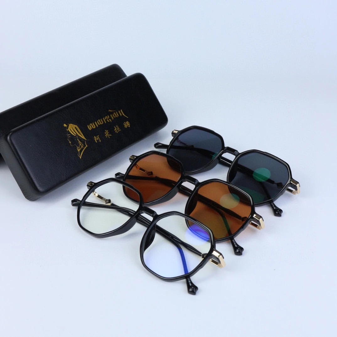 阿米拉姆品牌藏族人品牌眼镜变黑色变茶色眼镜保护眼睛女士