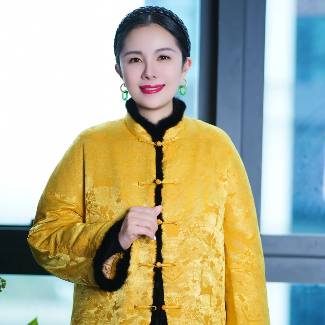 现货丝毛立领新中式中国风棉服AG32YR221