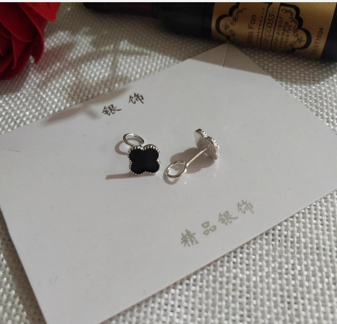 非金属硅胶耳饰 纯银足银耳钉 假一罚四