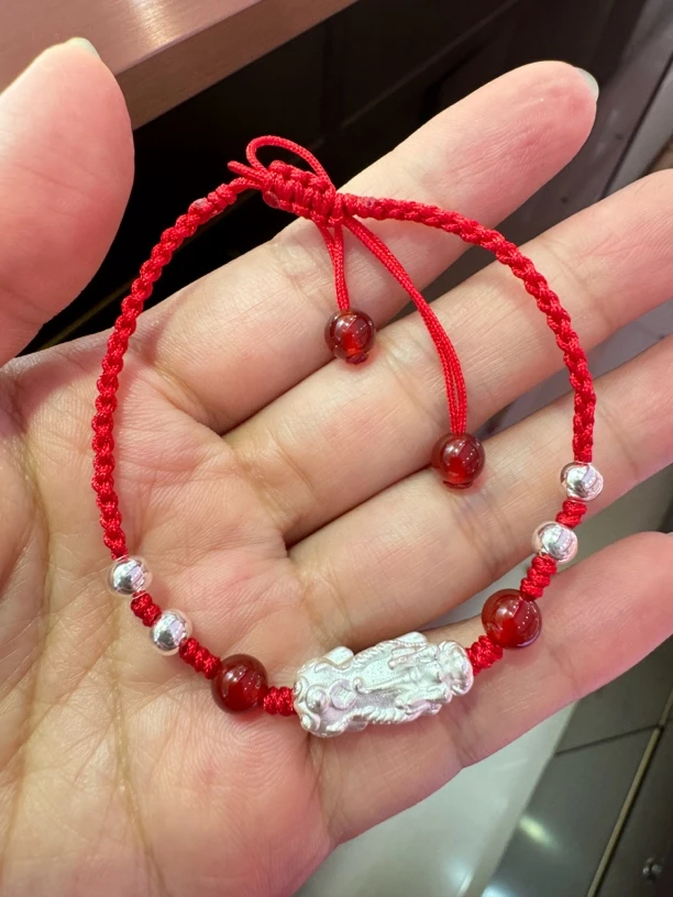 非金属仿水晶手链 貔貅手工百搭手链
