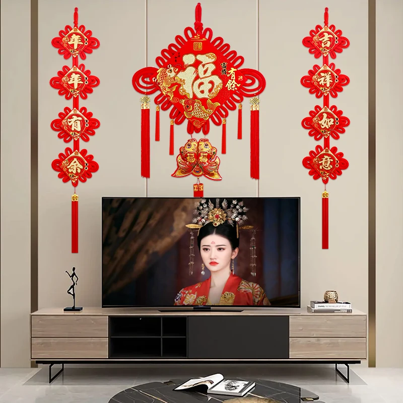 2024新款大号立体新年货中国结金福挂件客厅背景墙春节福字对联