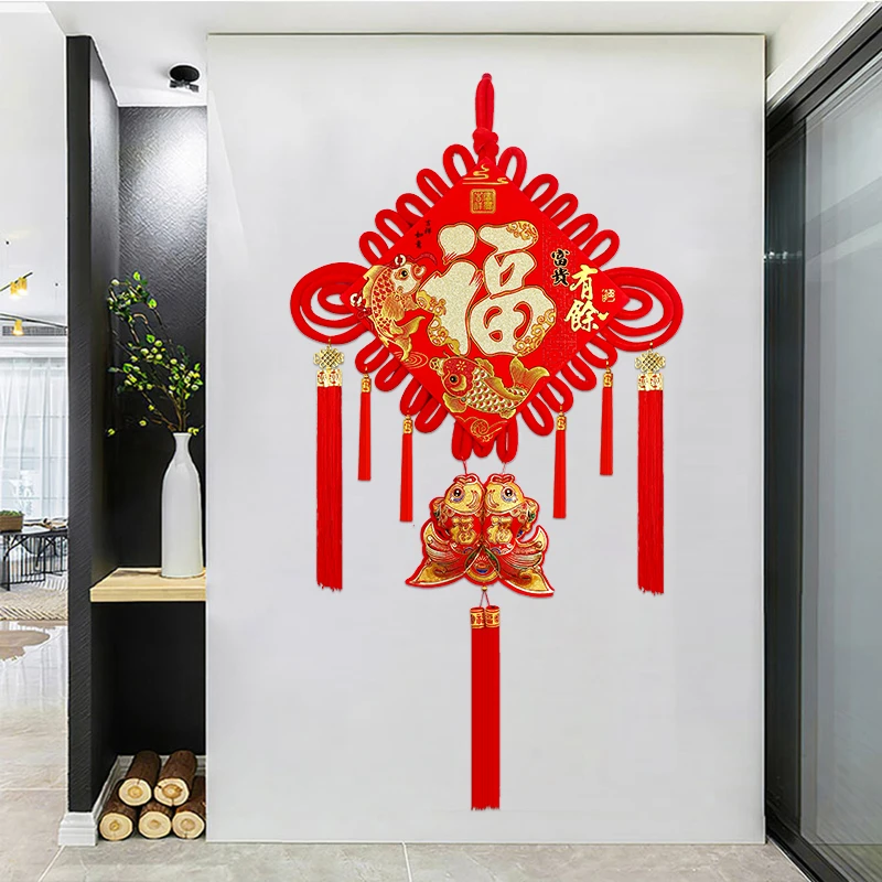 2024新款特大号新年货中国结金福客厅背景墙春节过年福字福字挂件
