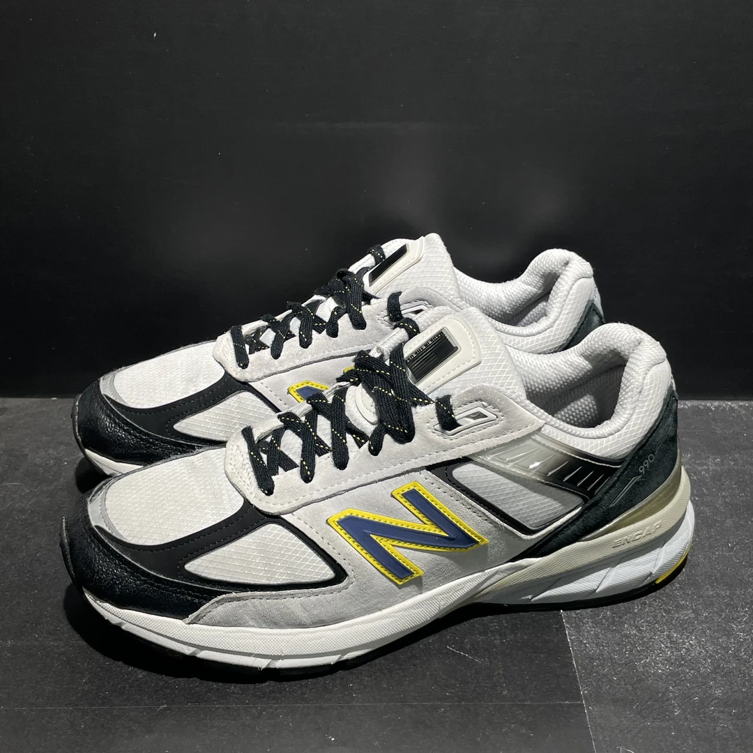 42.5码270内长D宽｜正品9新 新百伦 NB990 V5 美产黑黄 复古慢跑鞋