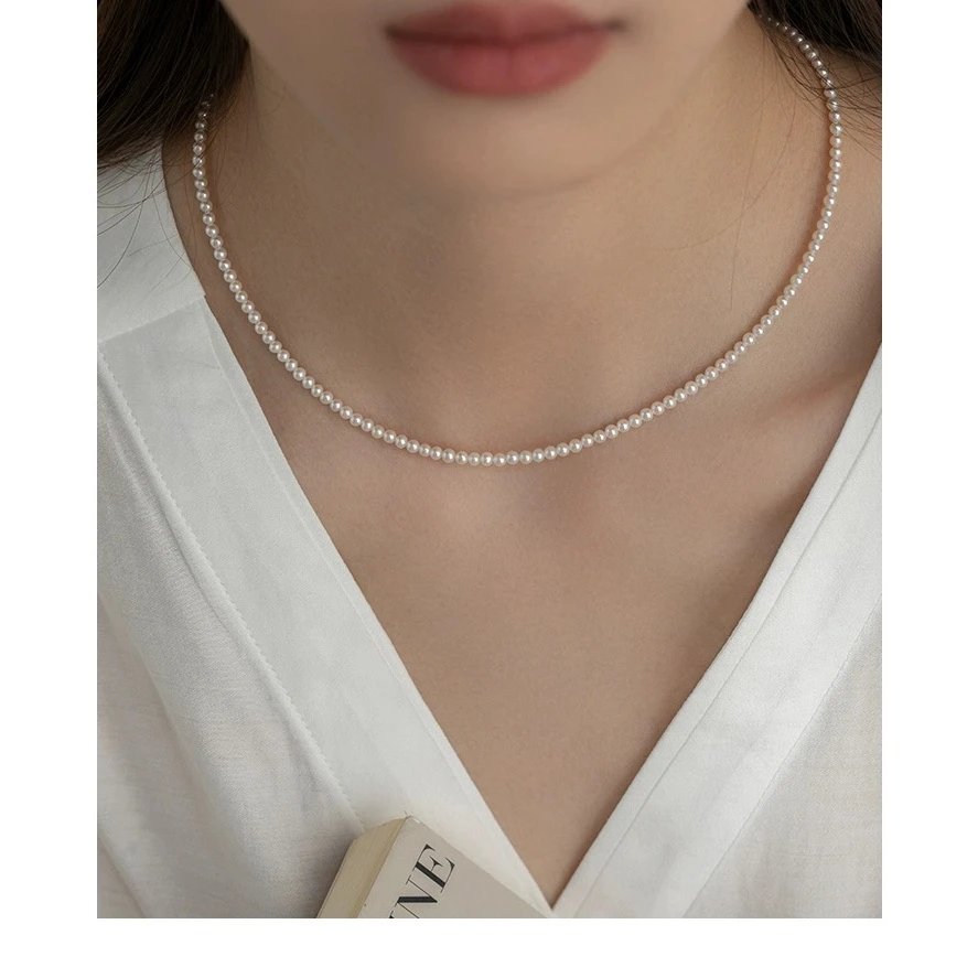 Ben.S本饰 2-3mm进正圆极细天然珍珠项链女baby珠高端礼物a267