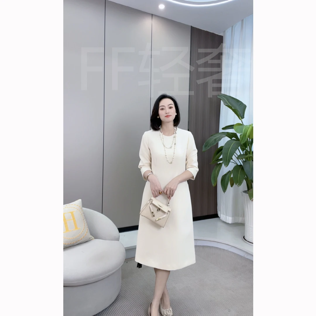 【FF-轻奢】女装新款时尚显瘦气质长款百搭休闲春季连衣裙LW24265
