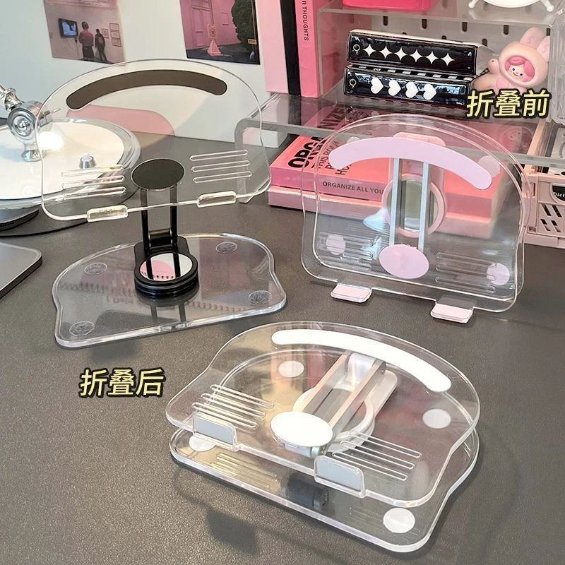 高颜值 亚克力手机平板支架ipad支架多功能通用平板便携360度旋转