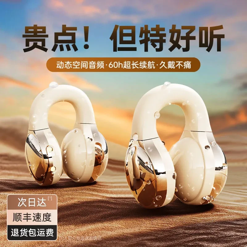 【官方推荐】柏林之音夹耳式无线蓝牙耳机降噪通话运动超长续航通