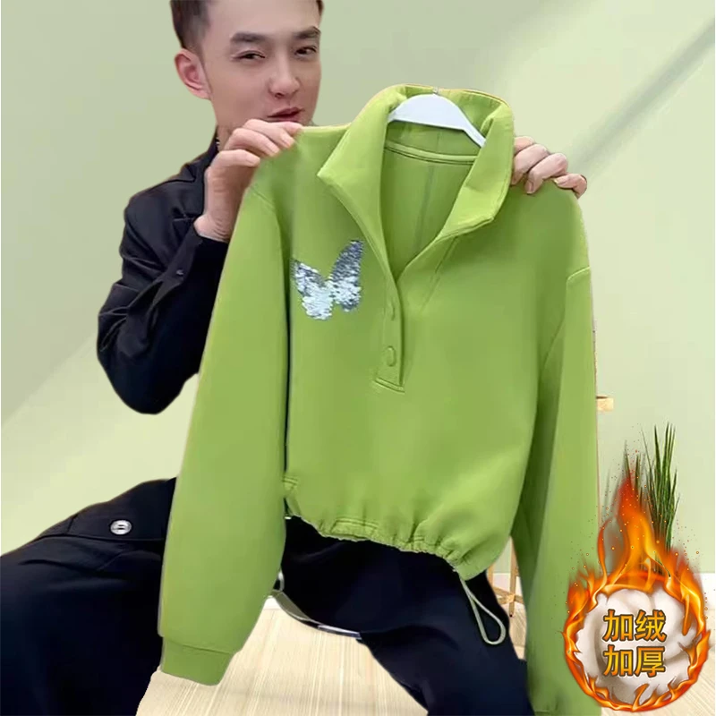 秋冬女款卫衣2025年休闲百搭长袖加厚保暖网红时尚炸街新款女装