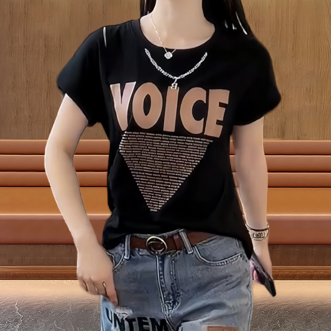 纯棉简约休闲风短袖T恤夏季小众露肩设计感上衣时尚气质女装体恤