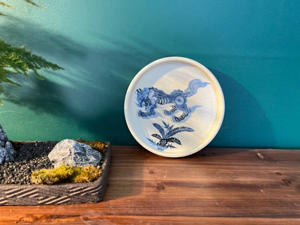 幽蓝溪堂｜元青花·狮子壶承