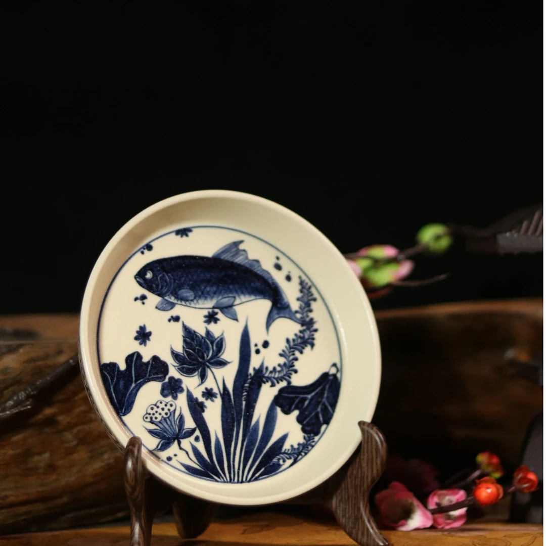 幽蓝溪堂 鱼藻壶承