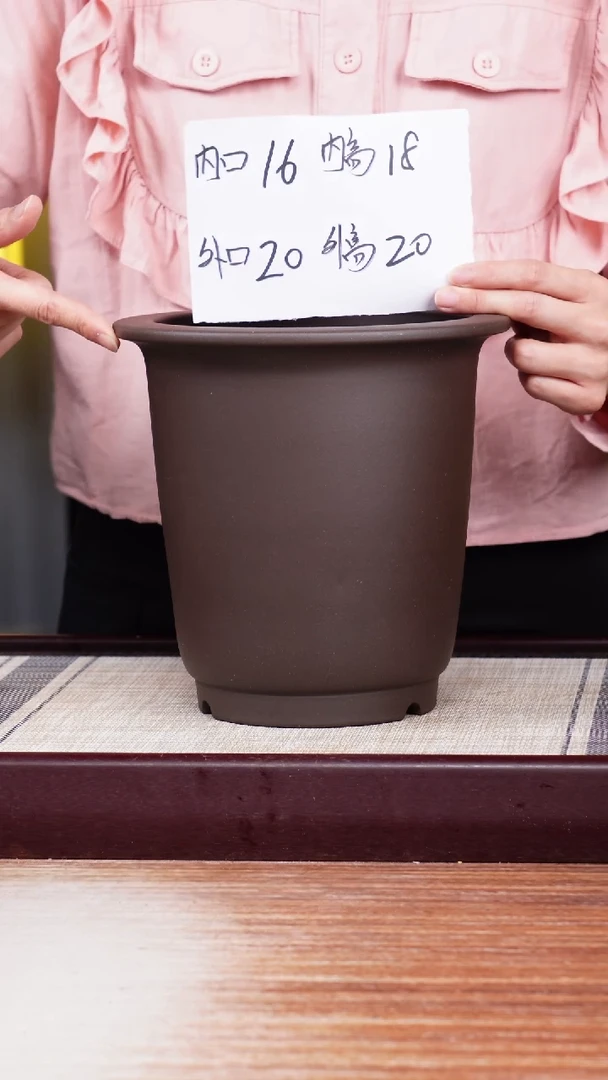 【闪购商品】紫砂花盆紫泥精工金钟一只无托盘