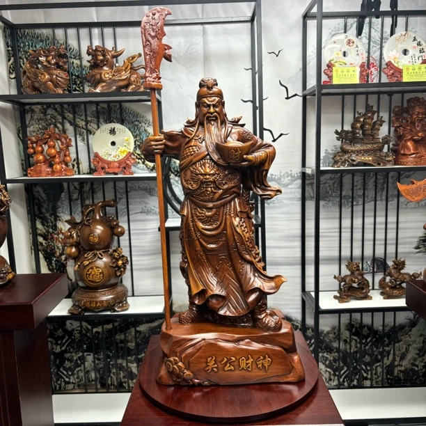 武财神关公关羽像摆件工艺品家用客厅玄桌面关新店铺开业工艺礼品