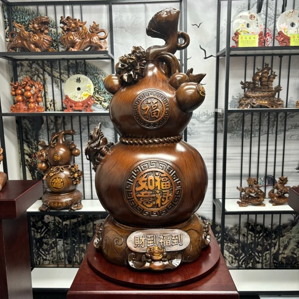 HX(30*50)财到福到葫芦摆件聚财福禄家居客厅酒柜装饰品乔迁开业
