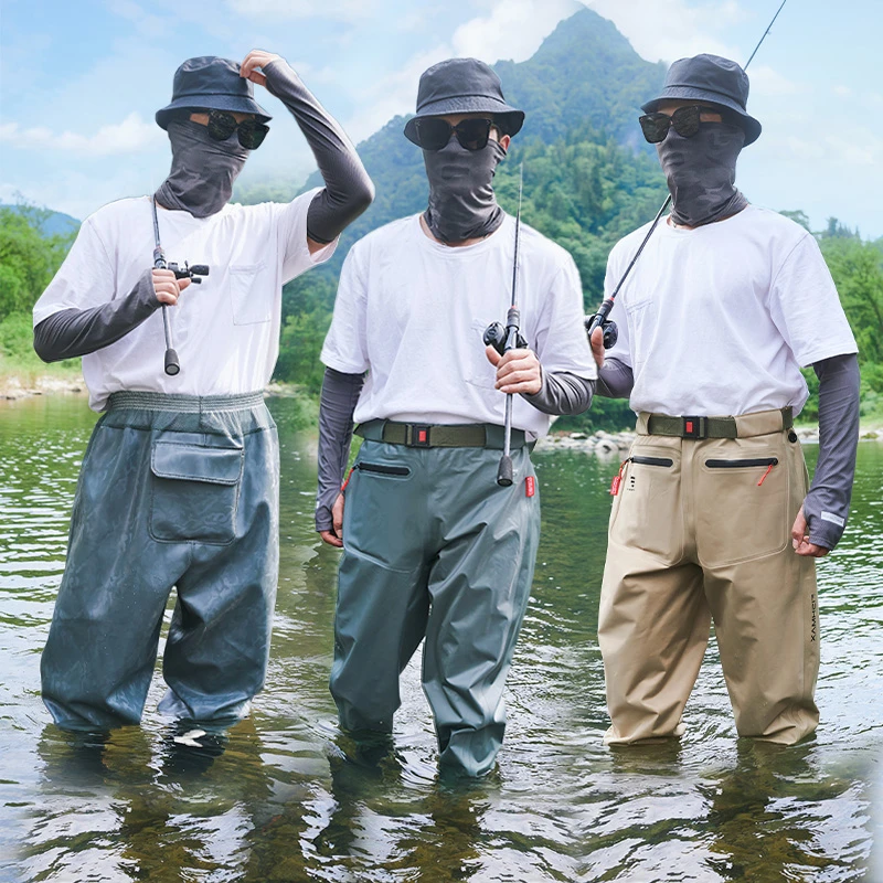下水裤雨裤带雨鞋防水衣服水鞋半身连体男皮叉捕抓鱼全身加厚钓鱼