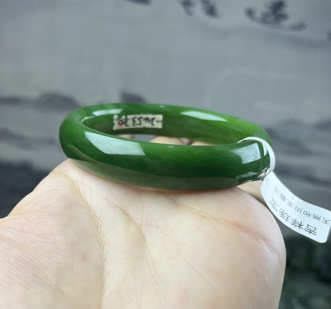 和田玉碧玉手镯53无黑点