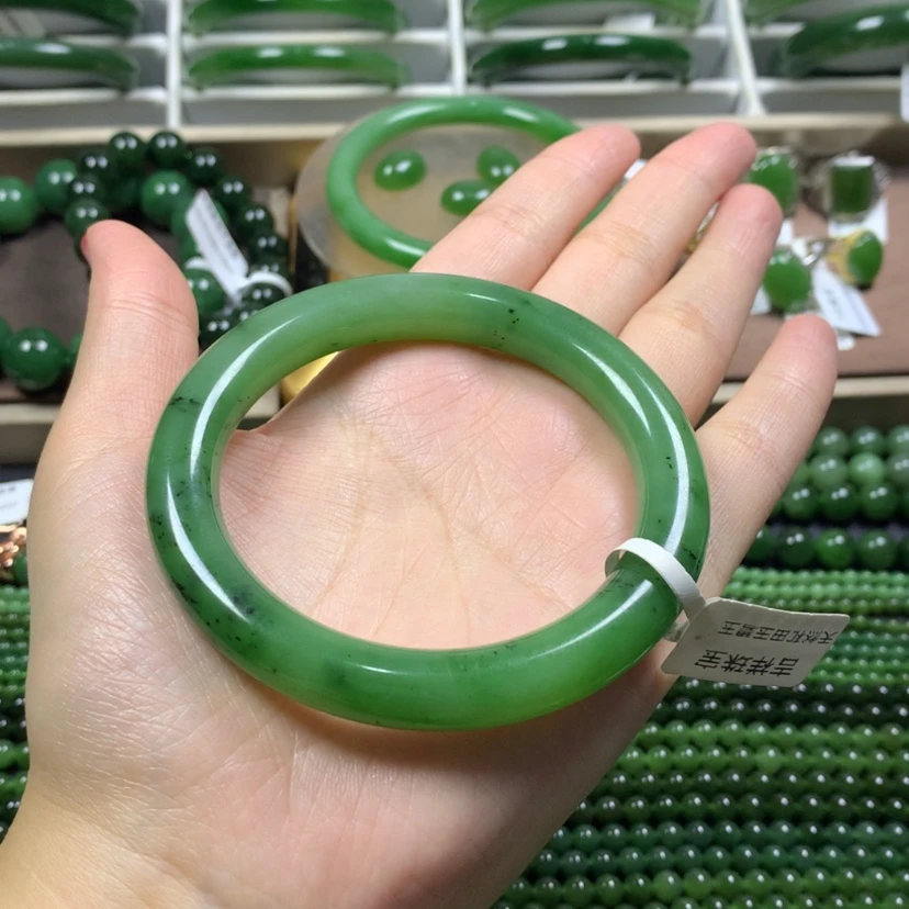 【闪购商品】和田玉(碧玉)手镯未镶嵌大**~59