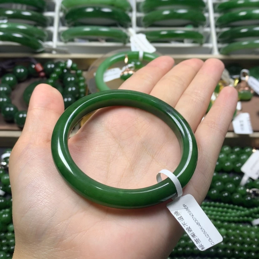 【闪购商品】和田玉（碧玉）手镯未镶嵌55