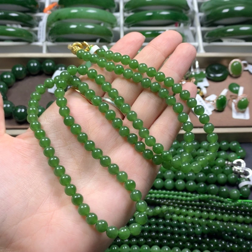 【闪购商品】和田玉(碧玉)颈饰未镶嵌无黑点卡6