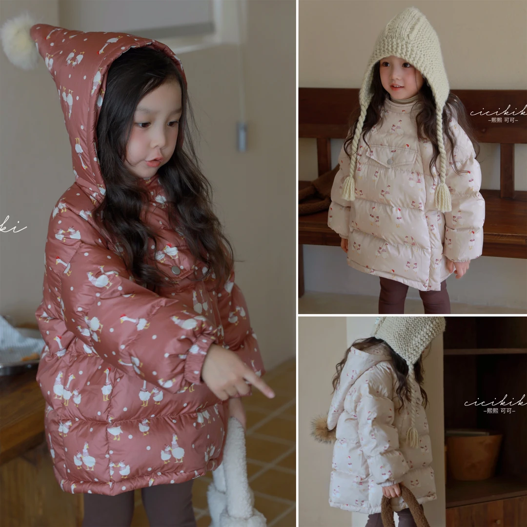 【呆萌鹅】定制女童韩版白鸭绒三防儿童羽绒服熙熙可可XX23024