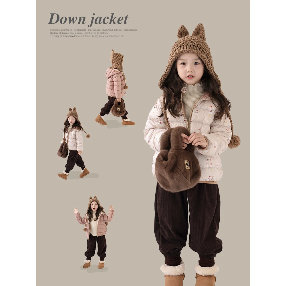 现货【莫妮外套】女童冬季外套保暖时尚轻薄羽绒服熙熙可可XX23020