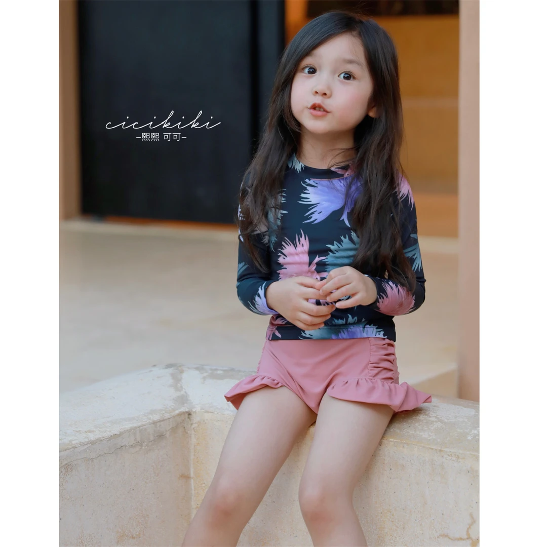 【现货】女童夏季新百搭洋气分体泳衣熙熙可可YY2307